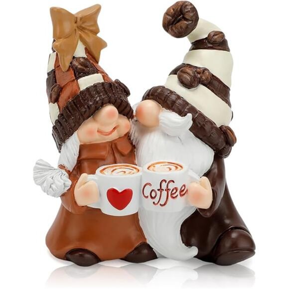 Coffee Gnomes Decor Coffee Bar Accessories Home Tiered Tray Table Ornaments Gift - Picture 7 of 7